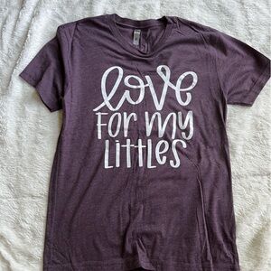 Love For My Littles Heather Purple Tee